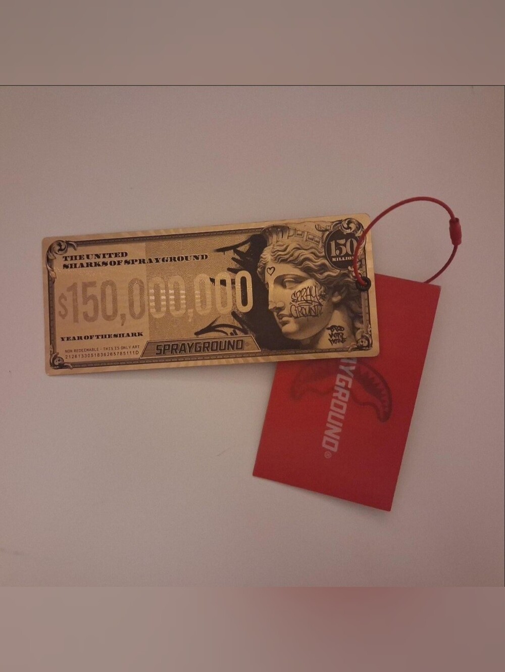 Authentic Sprayground Collectible Hamdtags (set of 2) 150 Million Dallor Design